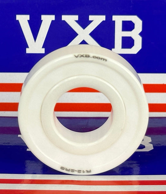 FULL R12-2RSZR02/ZR02/PTFE Full Ceramic Bearing 3/4"x1 5/8"x7/16" inch Sealed with PTFE Covers