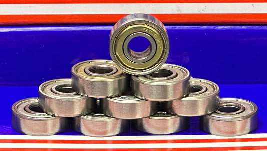 608ZZ Bearing 8x22x7 Shielded Miniature Ball Bearings (Pack of 10)
