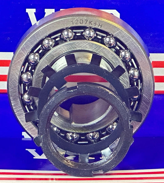 1207K+H Tapered Self Aligning Bearing with Adapter Sleeve 35x82x18 - VXB Ball Bearings