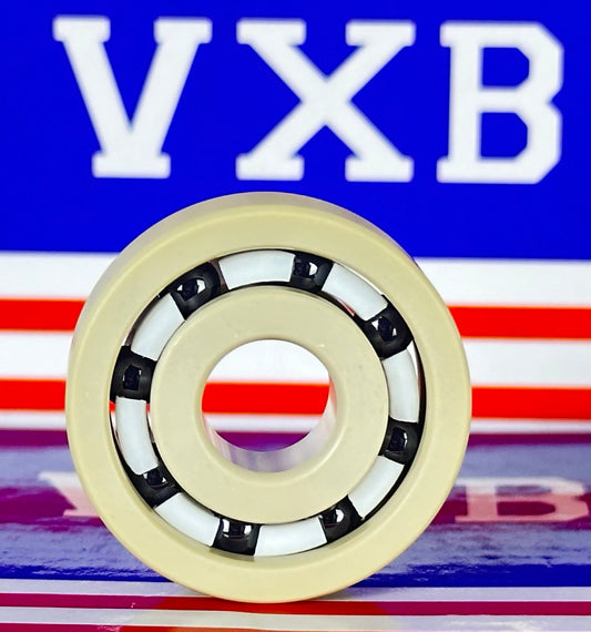 PEEK 6200 Ball Bearing PTFE cage Si3N4 Ceramic Balls 10x30x9