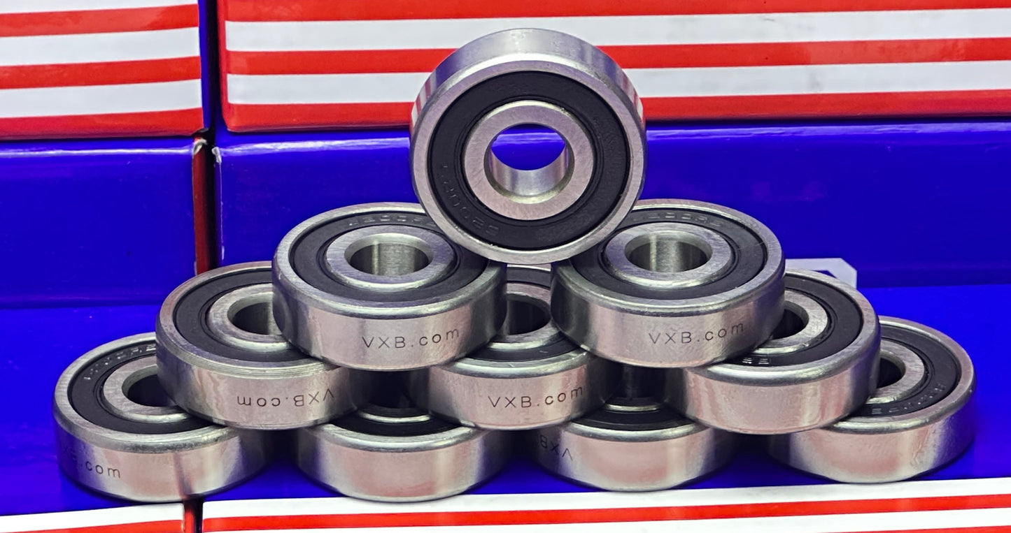 6200-2RS 10x30x9 Sealed 10mm Bore Bearing Pack of 10