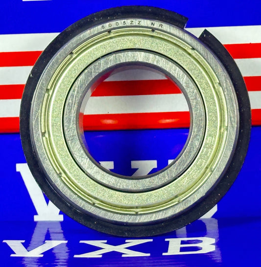 6005ZZNR Shielded Bearing  with snap ring groove + a snap ring 25x47x12