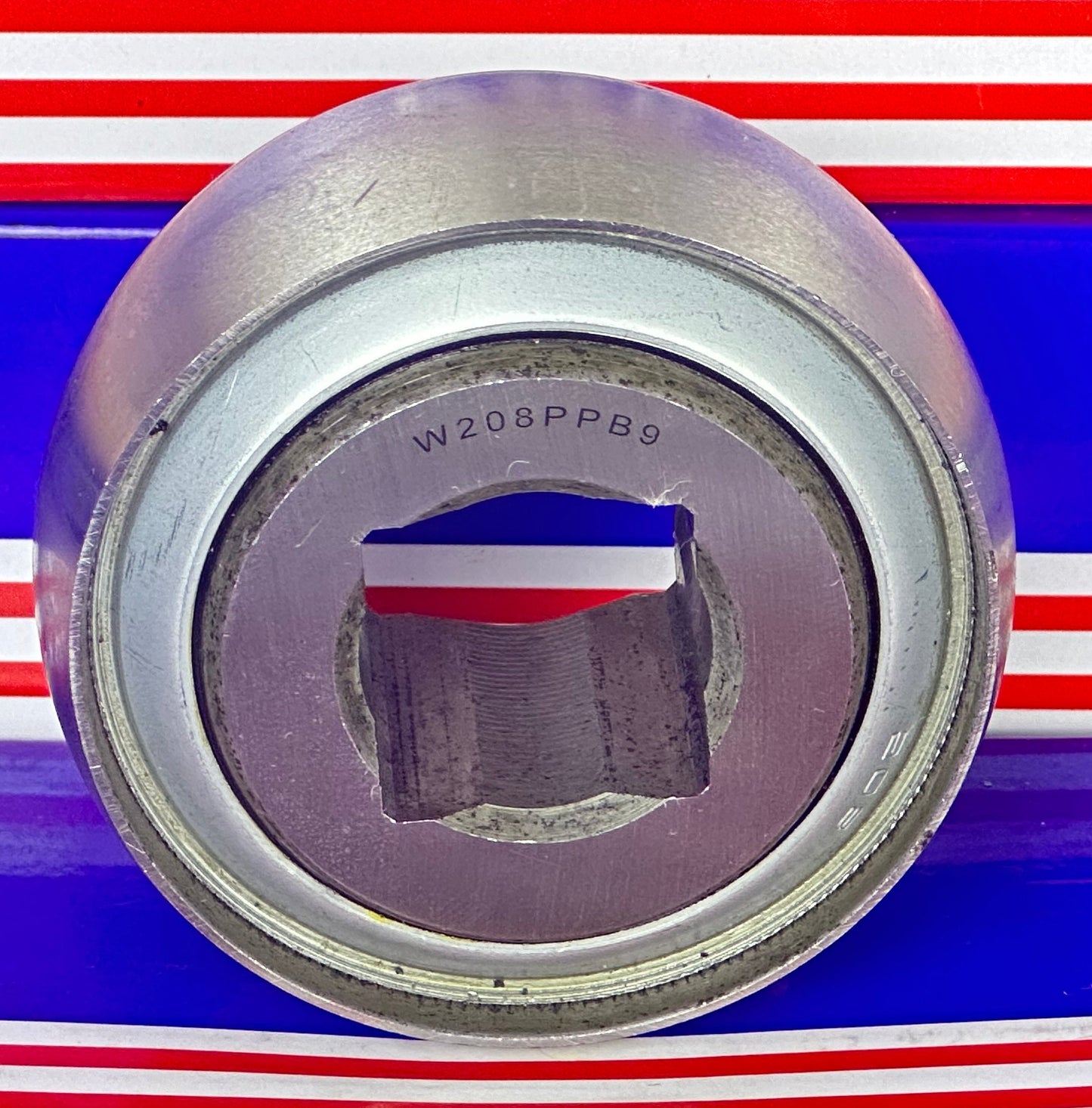 W208PPB9 Agriculture Heavy Duty Disc Harrow Bearing, Square Bore, Non-Relubricable, Two Triple Lip Seals, 1" Bore Bearing