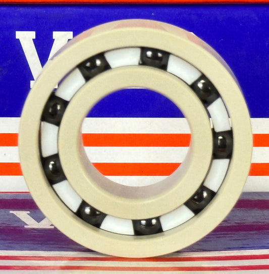 PEEK 6205 Ball Bearing PTFE cage Si3N4 Ceramic Balls 25x52x15
