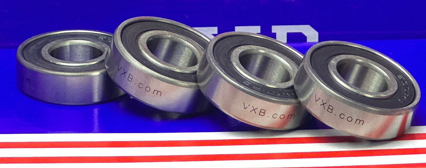 6001-2RS Bearing 12x28x8  Ball Bearing Dual Sided Rubber Sealed Deep Groove (4PCS)