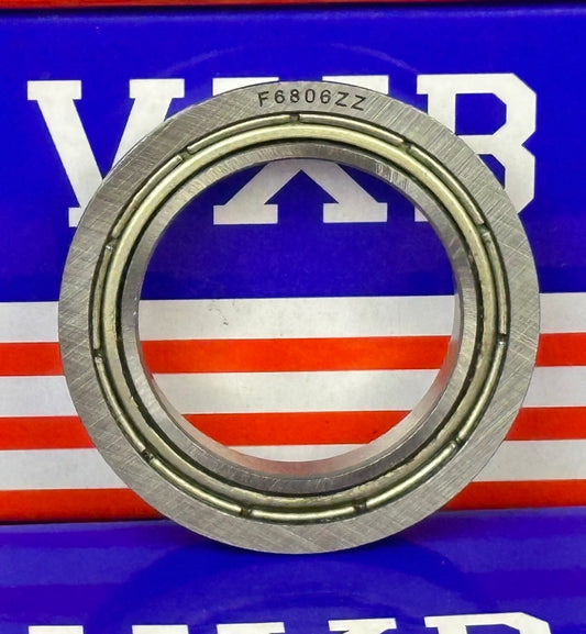 F6806ZZ Flanged Bearing Shielded Chrome Steel 30x42x7