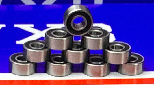 10 Sealed Bearing R2-5-2RS 1/8x5/16x9/64 inch Miniature Bearings