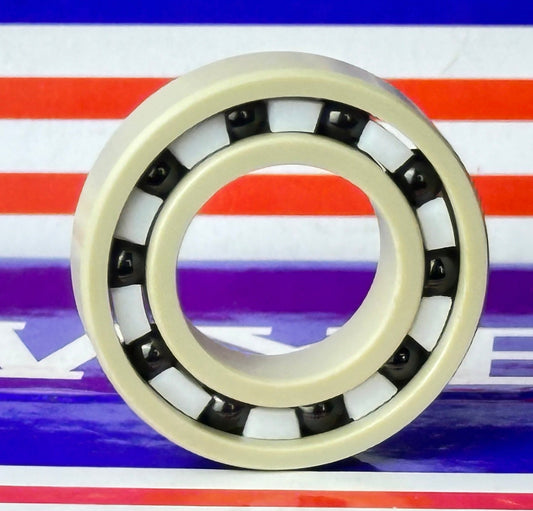 PEEK 6902 Ball Bearing PTFE cage Si3N4 Ceramic Balls 15x28x7