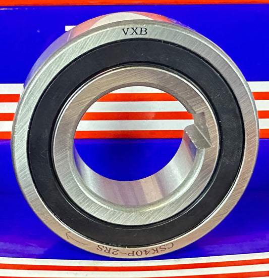CSK40P-2RS One way Bearing Sealed Sprag Freewheel Clutch Bearings With One Key-way on the inner Ring