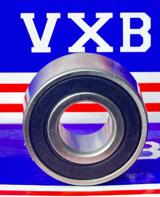 5203-2RS ZRO2 Ceramic Balls Nylon Cage Double Row Angular Contact Sealed 17x40x17.5 mm Ball Bearing