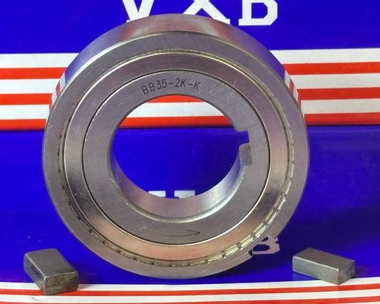 BB35-2K-K One Way Bearing Shield Sprag Freewheel Clutch Bearings With One Key-way on the inner Ring