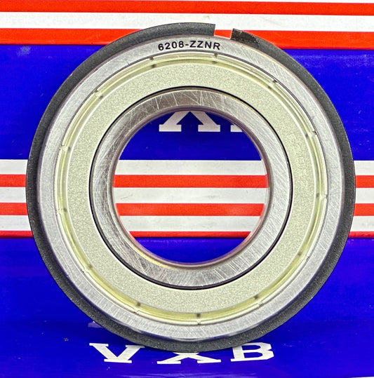 6208ZZNR Shielded Bearing with snap ring groove + a snap ring  40x80x18