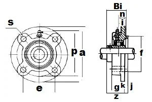 2 1/4 Inch Bearing UCFC212-36 + Pillow Block Housing Mounted Bearings - VXB Ball Bearings