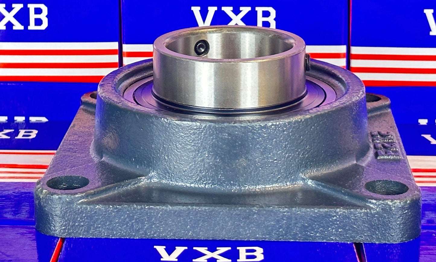 2 7/16 Inch Bearing UCF212-39 + 4 Bolts Flanged Housing Mounted - VXB Ball Bearings