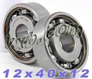 2 Ball Bearing 12x40x12 Open - VXB Ball Bearings