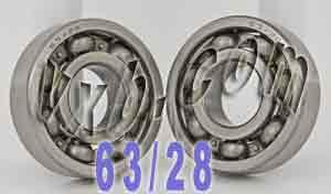 2 Bearing 63/28 28x68x18 Open - VXB Ball Bearings