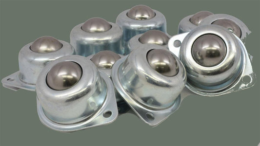 2 Holes Flange Ball Transfer Unit pack of 10 Mounted Bearings - VXB Ball Bearings