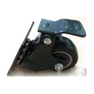 2"Inch Heavy Duty Black Swivel Caster Wheel with Brakes and 220 lbs Load Rating - VXB Ball Bearings