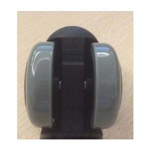 2" Inch Twin Wheels PU Plastic Swivel Caster with 10.9mm Dia. Threaded Stem - VXB Ball Bearings