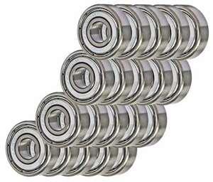 20 Bearing 606ZZ 6x17x6 Shielded Miniature - VXB Ball Bearings