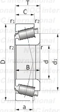 201692 Tapered Roller Bearing 2 3/4" x 4.921" x 1 1/16" Inches - VXB Ball Bearings