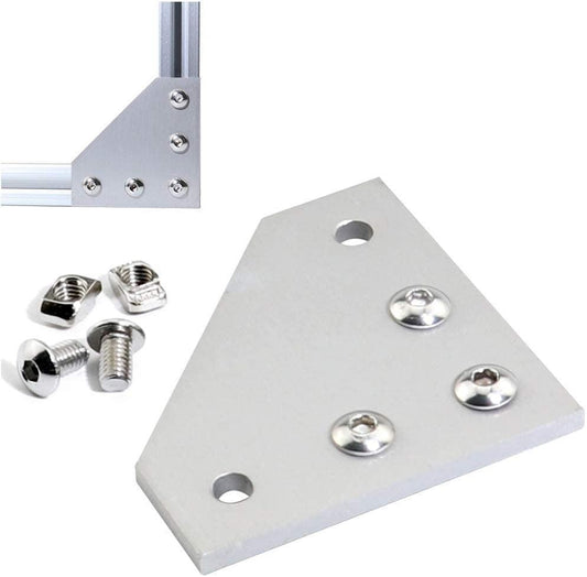 2020 Aluminum Corner Connector 90 Degree T-shape, 60 x 60 x 4 mm, L type, V groove, extrusion Profile - VXB Ball Bearings