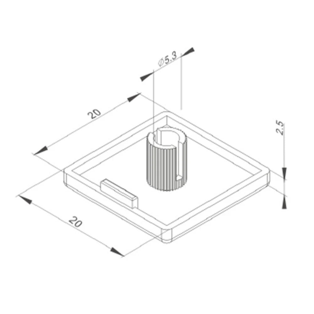 2020 Aluminum Extrusion V-Slot Profile Black Plastic End Cap Cover - VXB Ball Bearings