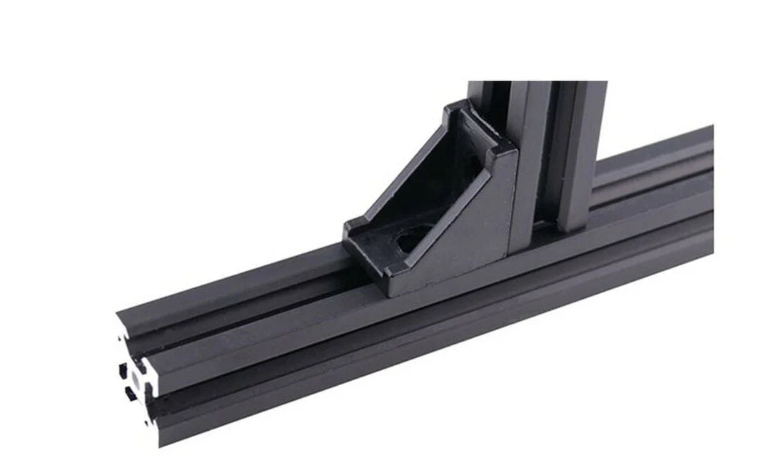 2020 Corner Bracket Black Aluminum for Extrusion Profile V-Slot - VXB Ball Bearings