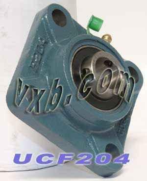 20mm Bearing UCF-204 + Square Flanged Cast Housing Mounted Bearings - VXB Ball Bearings