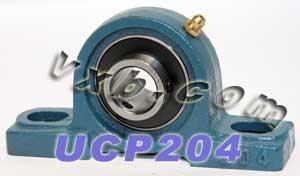20mm Bearing UCP-204 + Pillow Block Cast Housing Mounted Bearings - VXB Ball Bearings