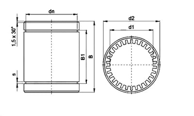 20mm Low noise Linear Motion Bushing Solid Polymer Lm20uu Bearing 20x32x45mm - VXB Ball Bearings