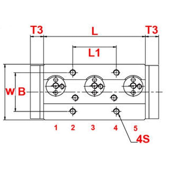 20mm=0.787" Inch Three roller Bearing Linear slide block without Linear guide - VXB Ball Bearings