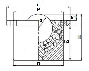 220 lbs Downward Side Facing Transfer Unit Caster - VXB Ball Bearings