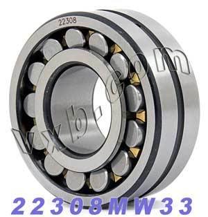 22308MW33 Roller Bearing Brass Cage 40x90x33 Spherical Bearings - VXB Ball Bearings