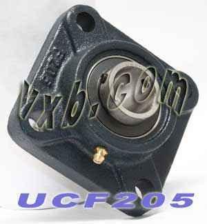 25mm Bearing UCF-205 + Square Flanged Cast Housing Mounted Bearings - VXB Ball Bearings