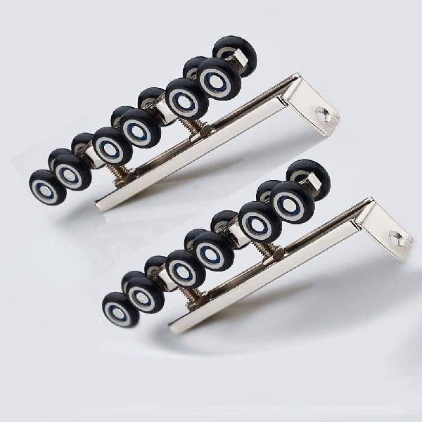 264lbs Load Capacity Pair of 12 Wheels Sliding Door Hardware - VXB Ball Bearings