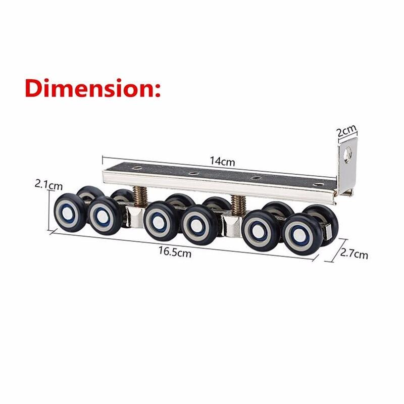 264lbs Load Capacity Pair of 12 Wheels Sliding Door Hardware - VXB Ball Bearings