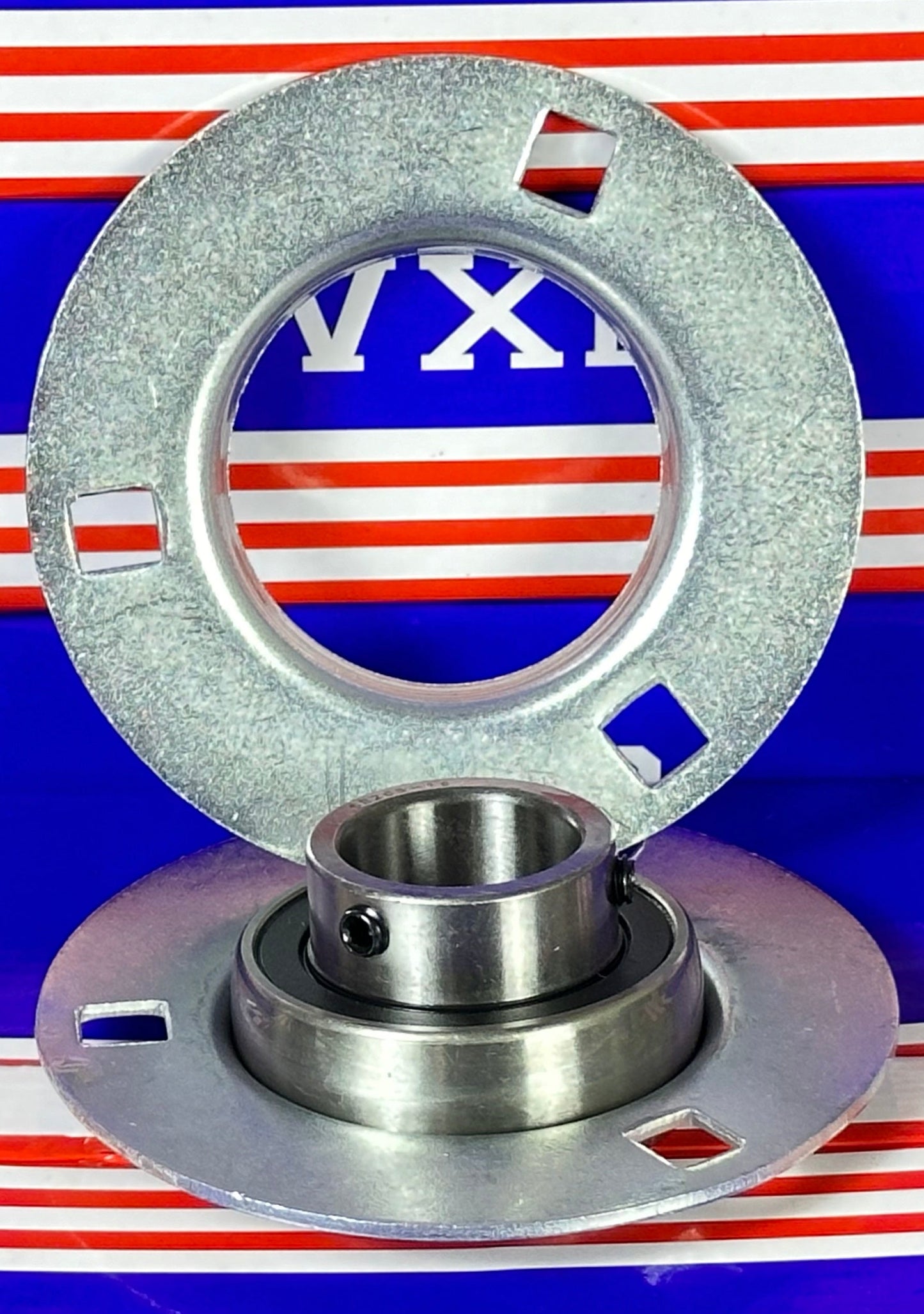 1"inch Bore Mounted Bearing SBPF205-16 + Pressed Steel 3-Bolt Flanged Housing