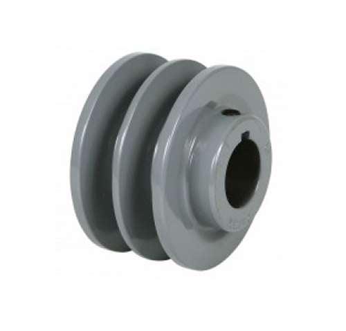 2AK 5/8" Bore Solid Sheave Pulley with 2.95" OD , Hex set screws 2 Grooves for V-belts size 4L, 3L 2AK30-5/8" (OD 3"- ID 5/8") - VXB Ball Bearings