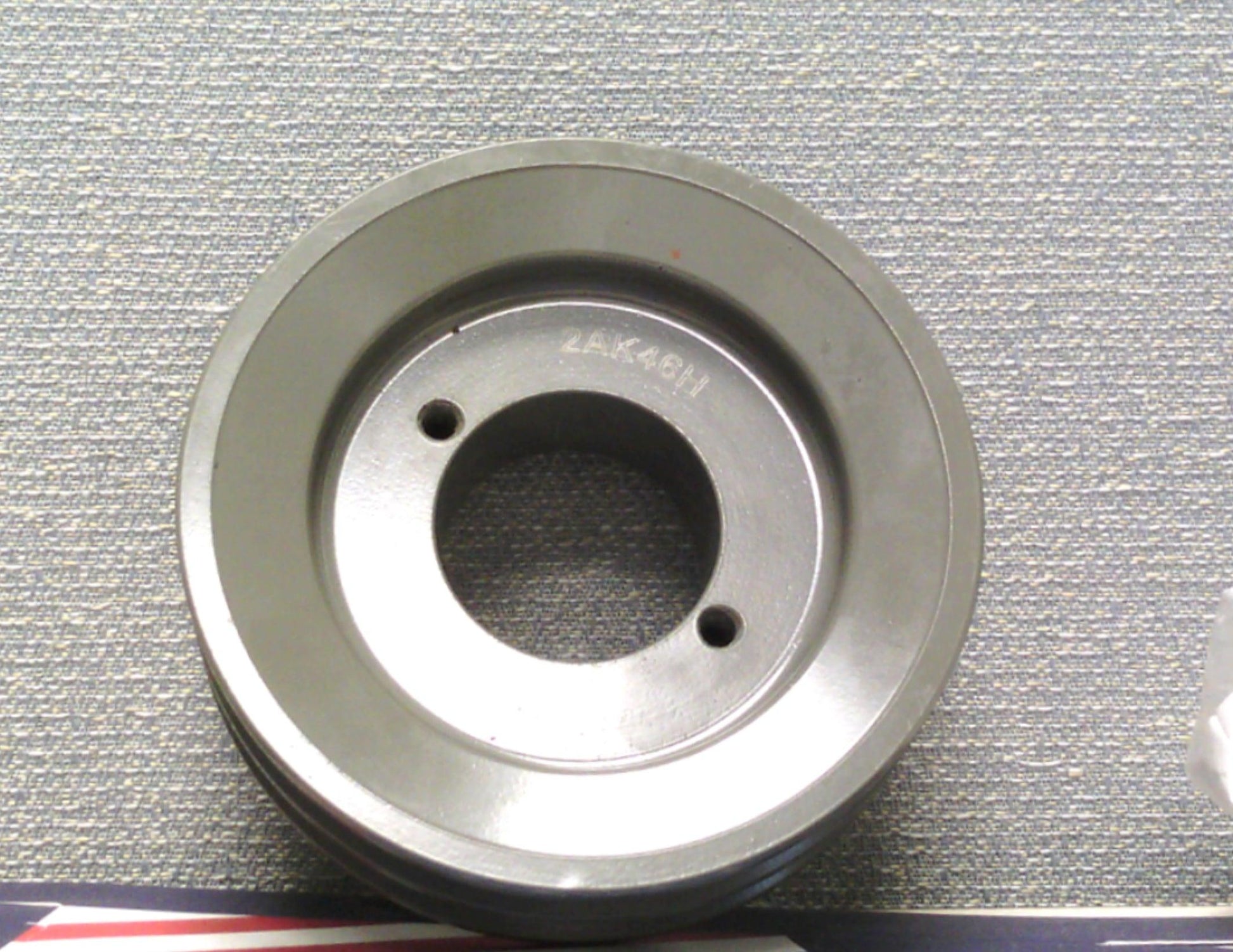 2AK46 H Bushing Solid Sheave Pulley with 4.6" OD Double Groove Pulley 2AK46H for V-belts size 4L, A, AX, 2AK46H (OD 4.6" ) - VXB Ball Bearings