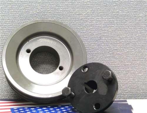 2AK46H 5/8" Bore Solid Sheave Pulley with 4.6" OD Double Groove Pulley 2AK49H for V-belts size 4L, A, AX, 2AK46H 5/8" (OD 4.6"- H :ID 5/8") - VXB Ball Bearings