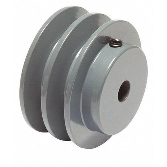 2BK40 1/2" Bore Solid Sheave Pulley with 4" OD , Hex set screws for V-belts size 4L, 5L 2BK40-1/2" - VXB Ball Bearings