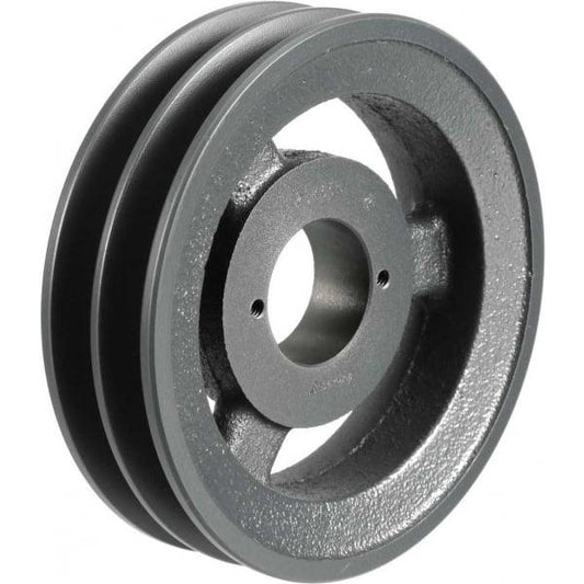 2BK74H Cast Iron Bushed Sheave Pulley for Dual Belt V-belt size 5L, B OD : 7.5" Double Grooves Pulley 2BK74H - VXB Ball Bearings