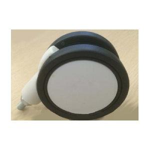 3" Inch Black-White Twin Wheels Swivel Caster with Brakes and M8 Threaded Swivel Stem- Pack of 10 - VXB Ball Bearings