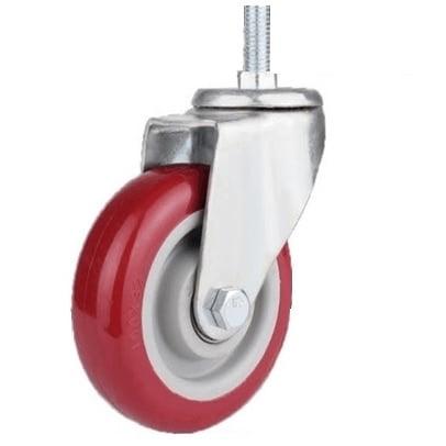 3" Inch Caster 154 lbs 1/2-13 Threaded Swivel Polyvinyl Chloride - VXB Ball Bearings