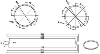 30 Ton Heavy Duty 48 inch Diameter Large Turntable Bearings - VXB Ball Bearings