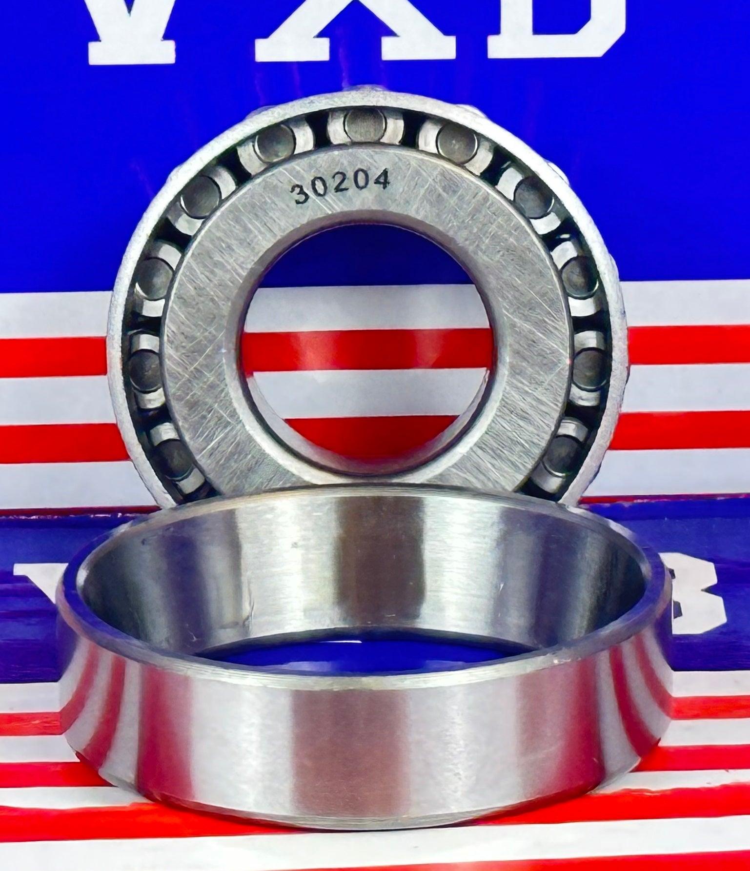 30204 Tapered Wheel Bearing 20mm x 47mm x 15.25mm - VXB Ball Bearings