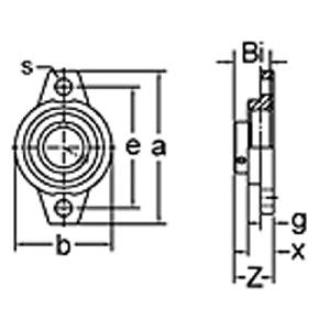 30mm Miniature Flanged Block Stainless Steel Mounted Bearings - VXB Ball Bearings