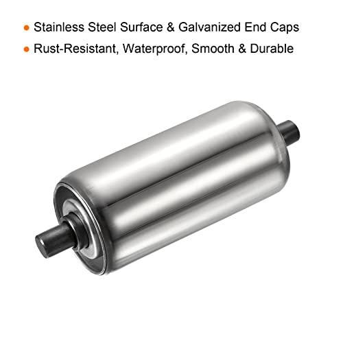 Gravity Conveyor Roller 2" Diameter 4" inch Long Stainless Steel - VXB Ball Bearings