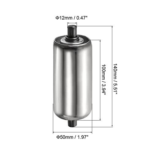 Gravity Conveyor Roller 2" Diameter 4" inch Long Stainless Steel - VXB Ball Bearings